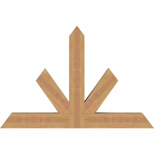 Ekena Millwork Saratoga Timber Gable Bracket, Western Red Cedar, 36"W x 24"H x 3 1/2"D x 3 1/2"F, 16/12 Pitch GBW036X24X0404SAR00SWR - main